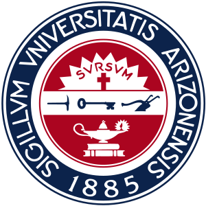 The official seal of the University of Arizona founded in 1885.