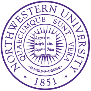 The official seal of Northwestern University.